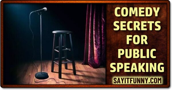 stand-up comedy tactics to make speeches funny